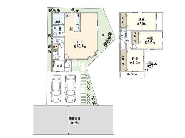 豊中市上野東2丁目 戸建 間取図(平面図) 豊中市上野東2丁目 戸建 間取図(平面図)
