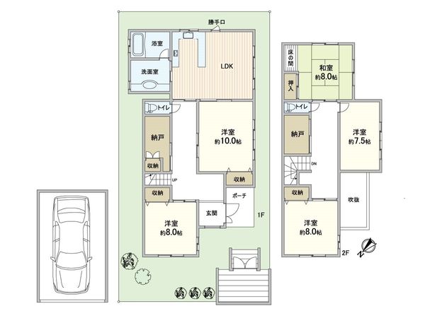 大阪府豊中市東豊中町4丁目 戸建 間取図(平面図) 大阪府豊中市東豊中町4丁目 戸建 間取図(平面図)
