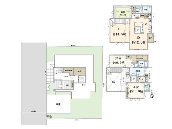 吹田市桃山台3丁目 戸建 間取図(平面図) 吹田市桃山台3丁目 戸建 間取図(平面図)