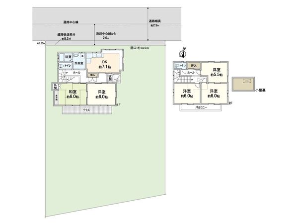 箕面市瀬川4丁目 戸建 間取図(平面図) 箕面市瀬川4丁目 戸建 間取図(平面図)