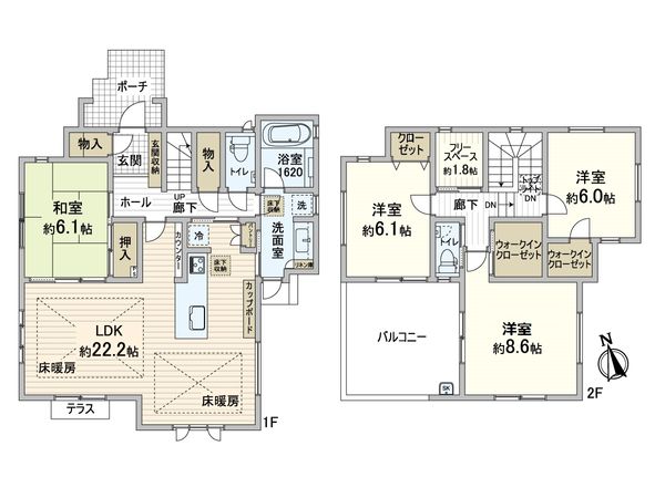 豊中市東豊中町6丁目 戸建 間取図(平面図) 豊中市東豊中町6丁目 戸建 間取図(平面図)