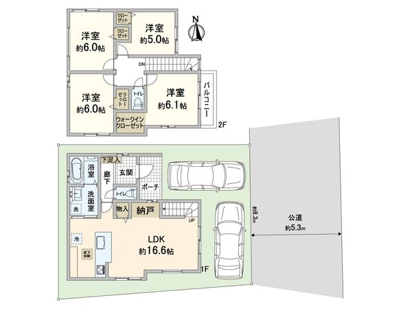 箕面市半町4丁目1期2号棟 間取図(平面図) 箕面市半町4丁目1期2号棟 間取図(平面図)