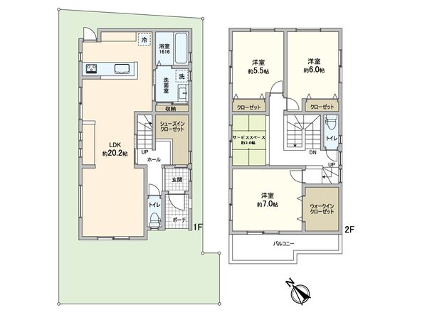 北緑丘1丁目 戸建 間取図(平面図) 北緑丘1丁目 戸建 間取図(平面図)