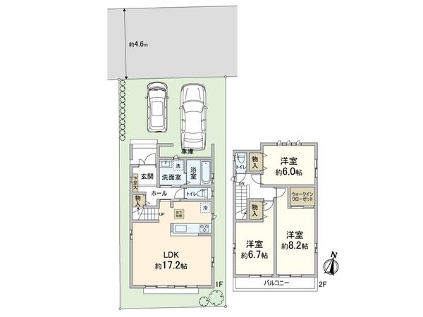 箕面市桜ケ丘4丁目 戸建 間取図(平面図) 箕面市桜ケ丘4丁目 戸建 間取図(平面図)