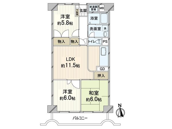 千里レックスマンション A棟 間取図(平面図) 千里レックスマンション A棟 間取図(平面図)