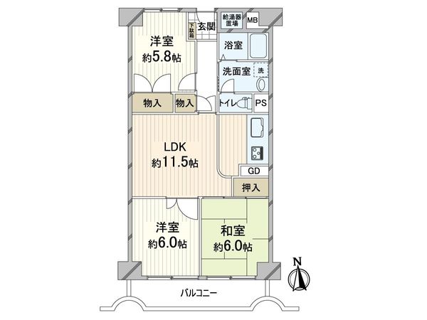 千里レックスマンション A棟 間取図(平面図) 千里レックスマンション A棟 間取図(平面図)
