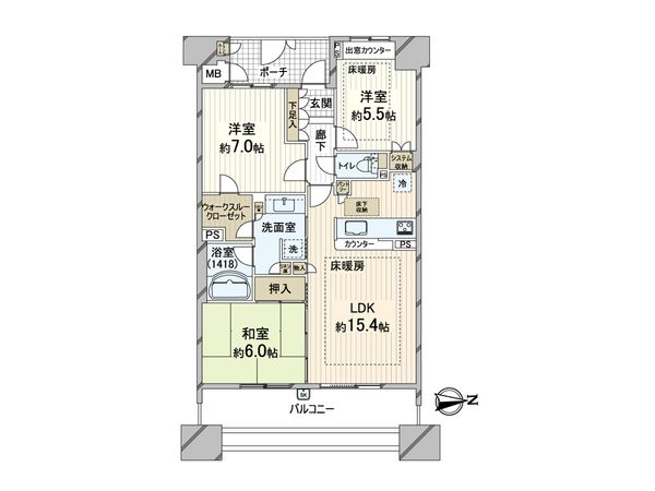 イトーピア豊中緑丘ロジュマン 間取図(平面図) イトーピア豊中緑丘ロジュマン 間取図(平面図)