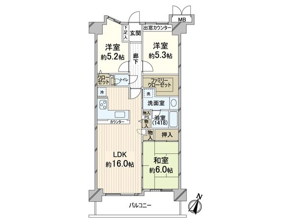 レジオン豊中・千里中央 間取図(平面図)