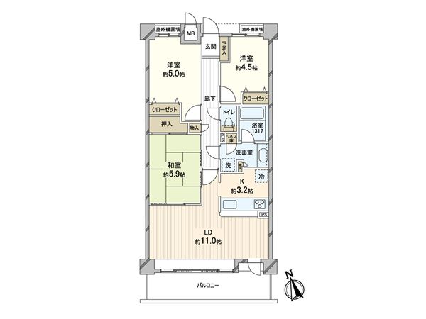 北千里グランドパークスクエア 間取図(平面図) 北千里グランドパークスクエア 間取図(平面図)