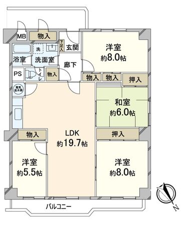 OTCセントラルハイツ 間取図(平面図) OTCセントラルハイツ 間取図(平面図)