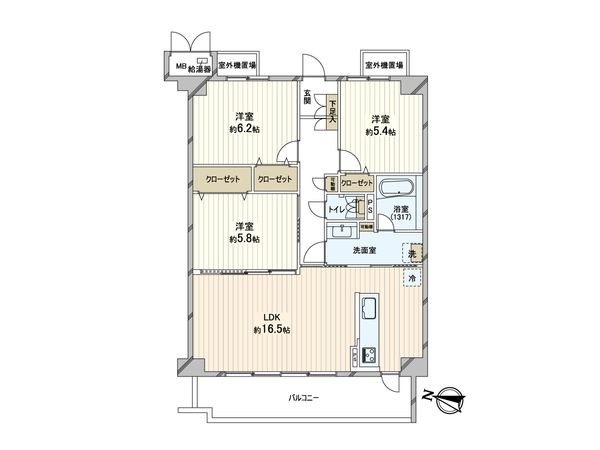 コート豊中新千里南町 間取図(平面図) 間取図(平面図)