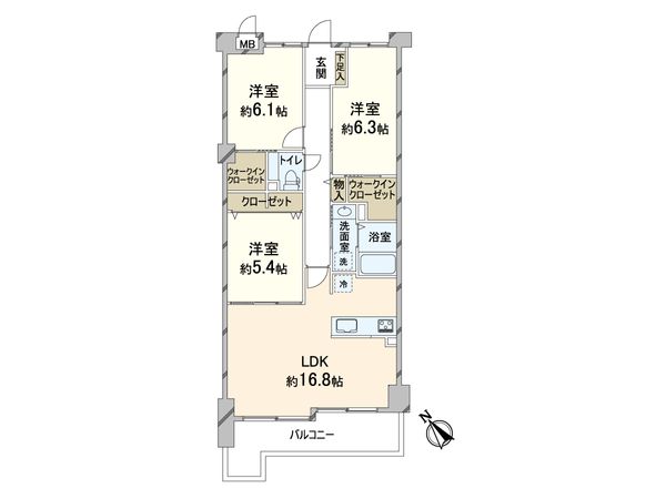 モンテベルデ千里王子池 間取図(平面図) 間取図(平面図)
