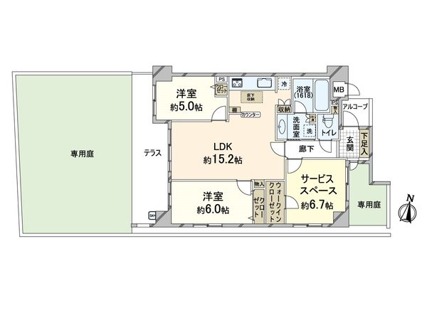アパガーデンコート箕面牧落 間取図(平面図) アパガーデンコート箕面牧落 間取図(平面図)