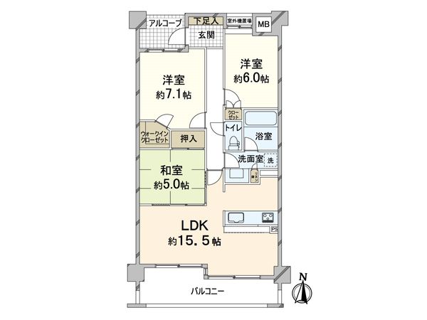 メゾンドール箕面 間取図(平面図)