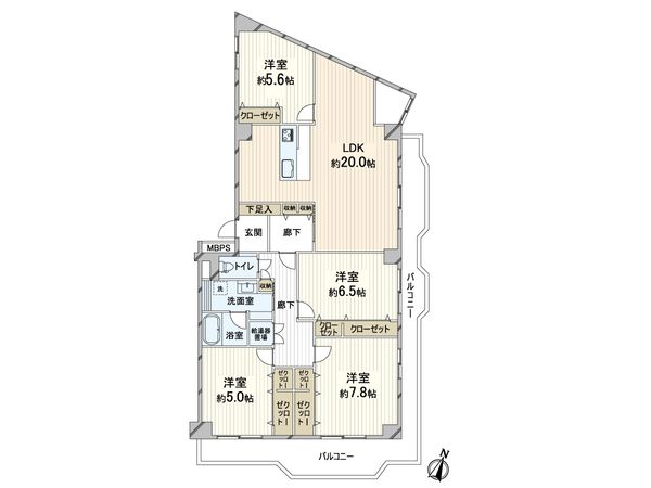 千里山田グリーンハイツ 2号棟 間取図(平面図) 間取図(平面図)