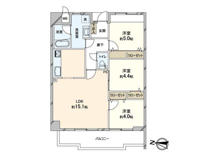 ハーモニーコート西緑丘 間取図(平面図)