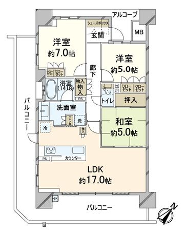 ロジュマン千里中央 間取図(平面図)
