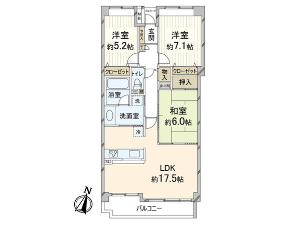 ロイヤルコート千里古江台 間取図(平面図) ロイヤルコート千里古江台 間取図(平面図)
