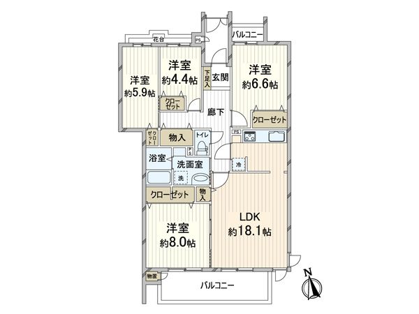 東急ドエルアルス津雲台 間取図(平面図) 東急ドエルアルス津雲台 間取図(平面図)