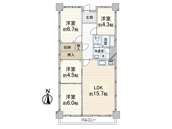 千里山田コーポラス B棟 間取図(平面図) 間取図(平面図)