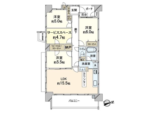 千里中央レジデンス 間取図(平面図)