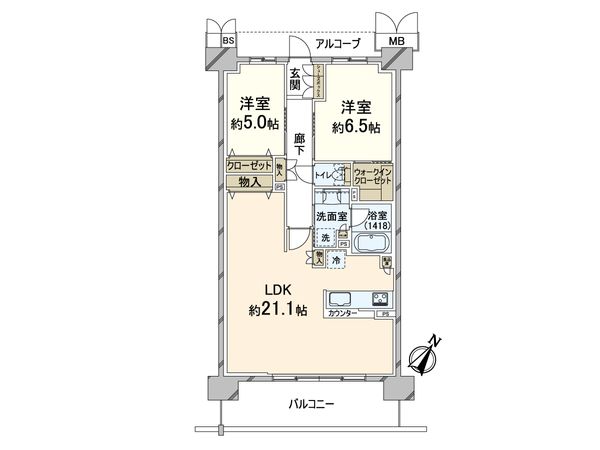 ブランズ北千里 間取図(平面図) 間取図(平面図)