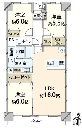 朝日プラザ千里 C棟 間取図(平面図) 間取図(平面図)