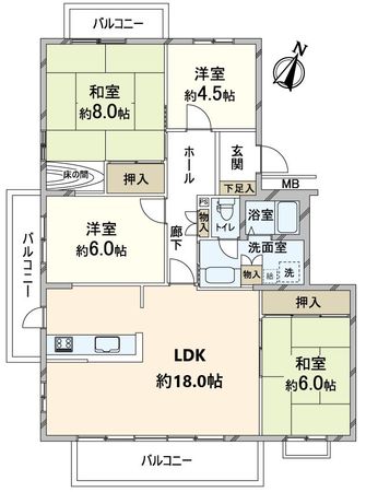 千里緑丘住宅14号棟 間取図(平面図) 千里緑丘住宅14号棟 間取図(平面図)