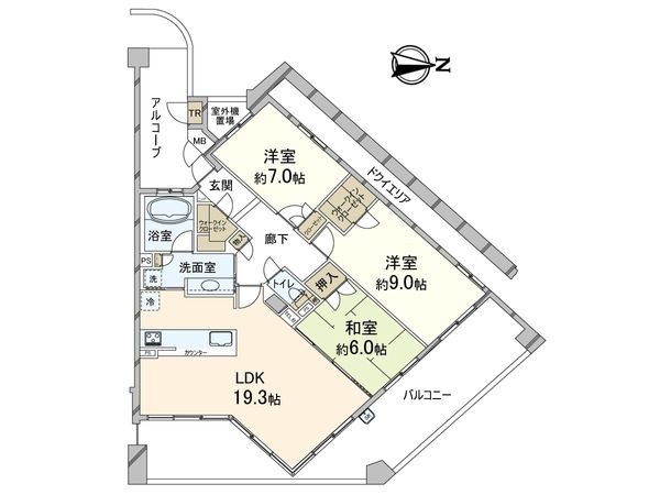 ネバーランドシエル箕面 南棟 間取図(平面図) 間取図(平面図)