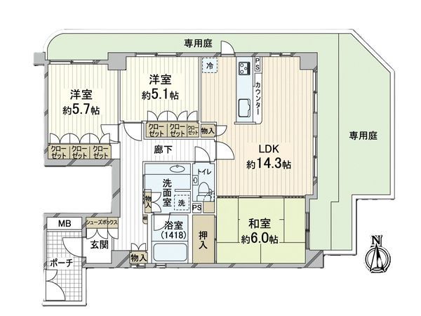 セントラルパレス東豊中 間取図(平面図) セントラルパレス東豊中 間取図(平面図)
