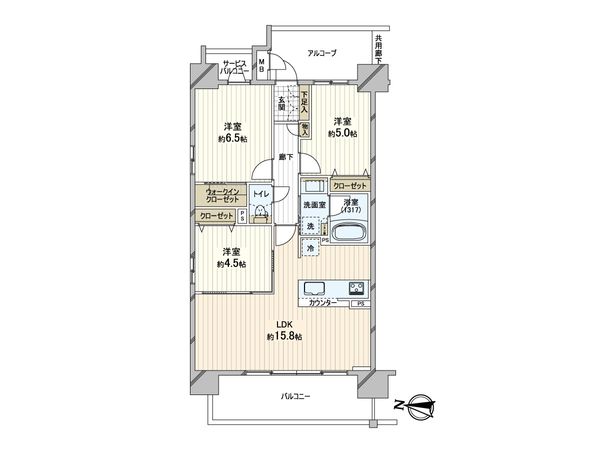 エスリード寝屋川ソレイユ 間取図(平面図)