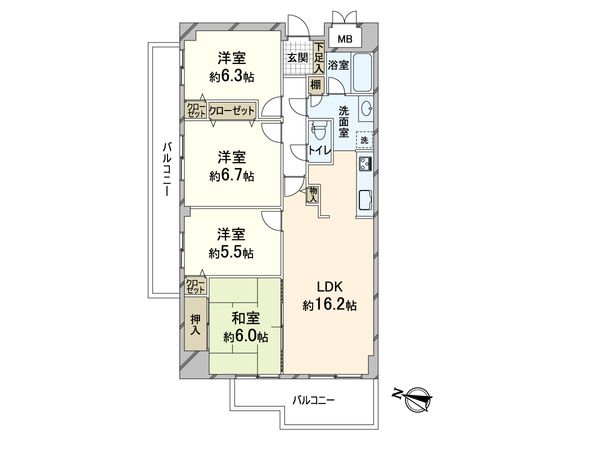 ローレルコート北千里 間取図(平面図) 間取図(平面図)