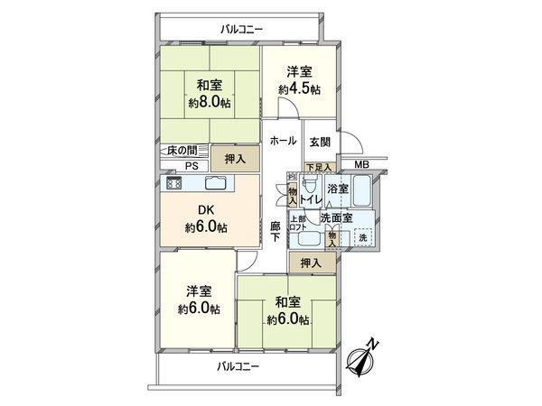 千里緑丘住宅17号棟 間取図(平面図)