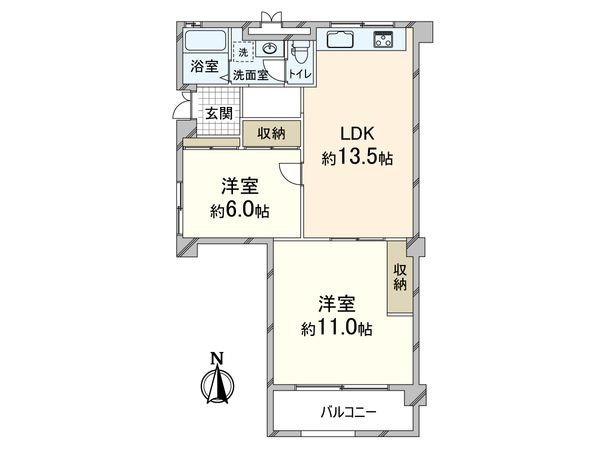 レインボーハイツ 間取図(平面図)