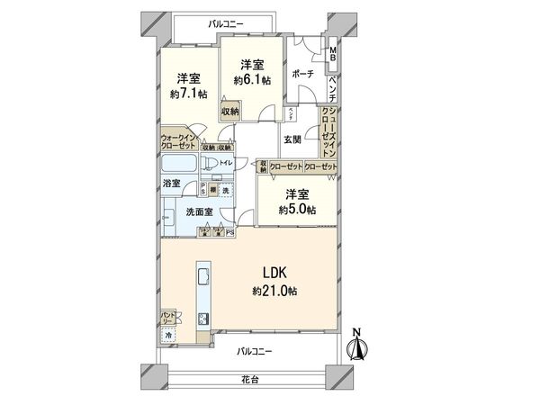 千里・桃山台プライマージュ 間取図(平面図) 間取図(平面図)