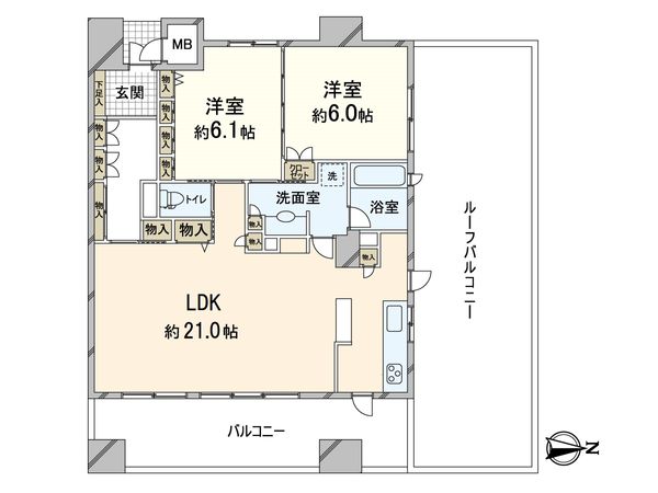 ディークラディア豊中少路 プレビシオンコート 間取図(平面図)