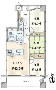 アーバニスフレア豊中西緑丘 間取図(平面図)