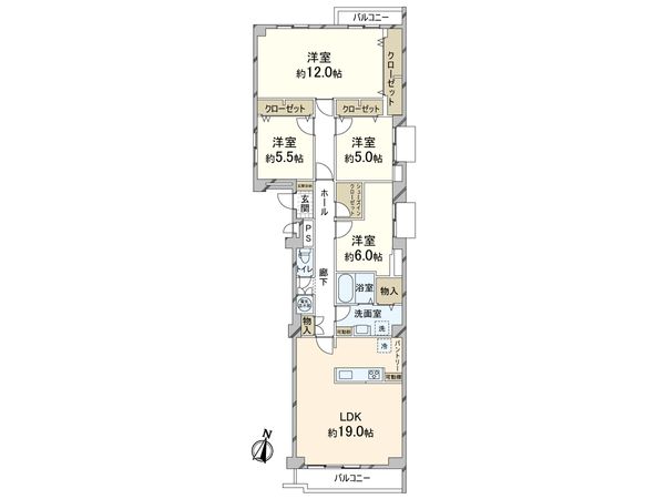 OTCビューハイツ 間取図(平面図)