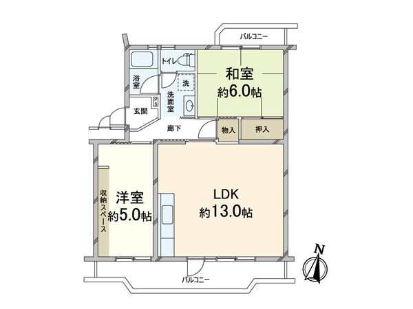 箕面粟生第4住宅 4号棟 間取図(平面図)