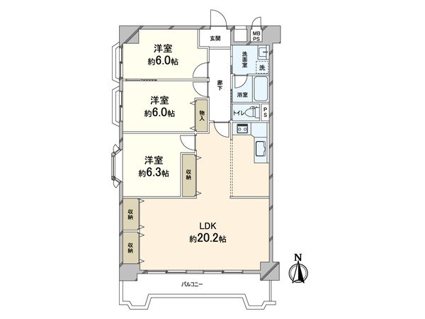 朝日プラザ千里 D棟 間取図(平面図)