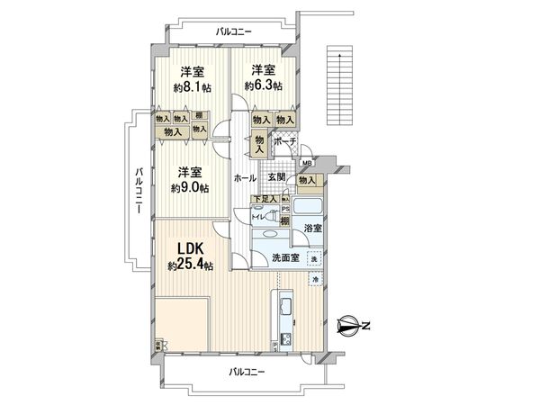 ジオ緑地公園 四番館 間取図(平面図)