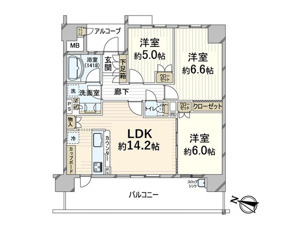 ジオ千里桃山台2番館 間取図(平面図) 間取図(平面図)