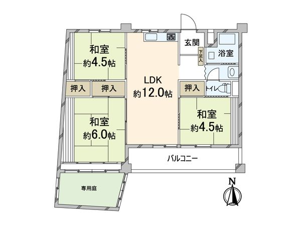 箕面マンションプラザ 間取図(平面図)