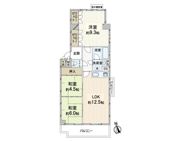 シーアイハイツ南千里 A棟 間取図(平面図) 間取図(平面図)