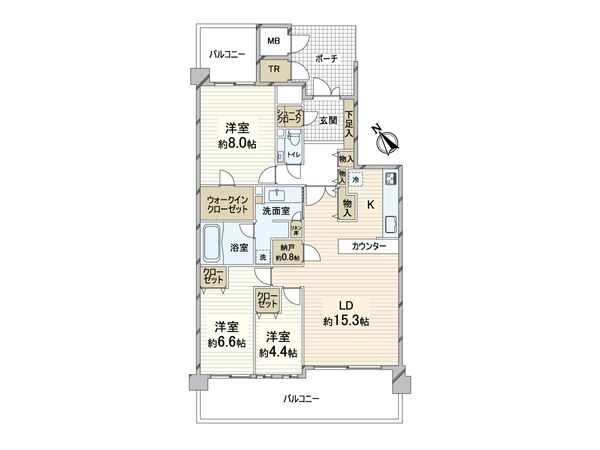 コスモ箕面ガーデンフォルム 間取図(平面図)
