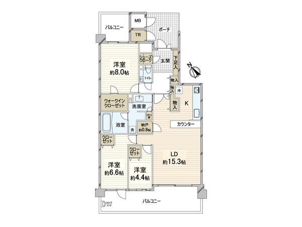 コスモ箕面ガーデンフォルム 間取図(平面図)