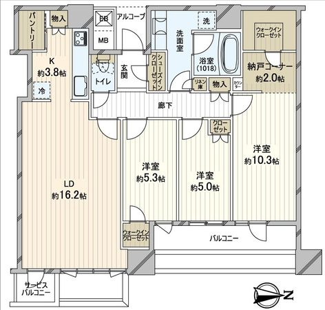 シエリアタワー千里中央 間取図(平面図)