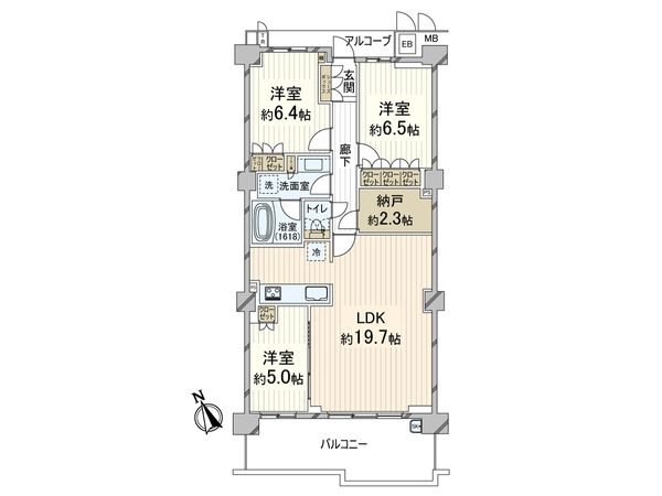 グランロジュマン豊中少路 B街区 間取図(平面図)