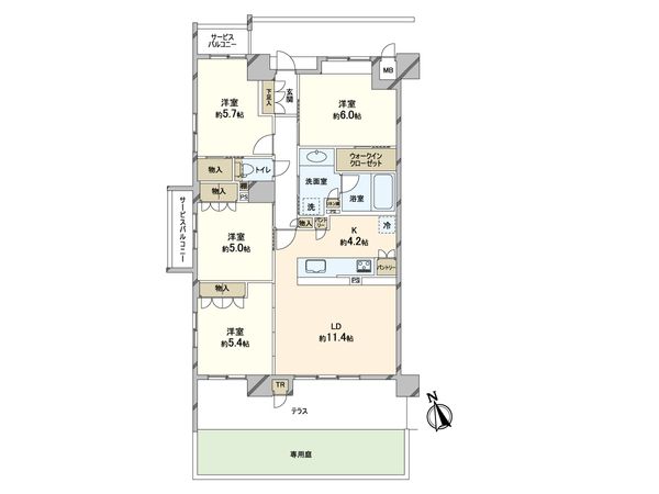 リビオ豊中少路 間取図(平面図)