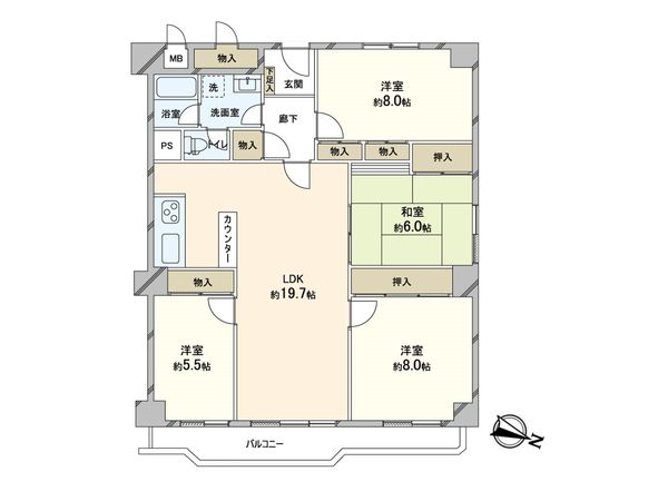 OTCセントラルハイツ 間取図(平面図)
